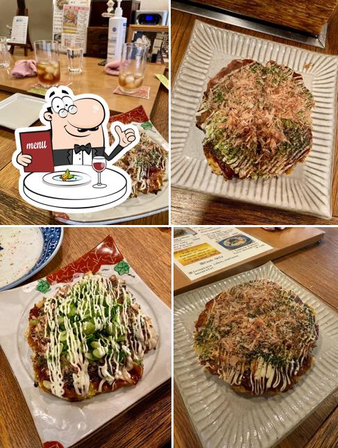 お好み焼き染