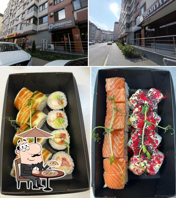 Помимо прочего, в Rollissimo есть внешнее оформление и еда