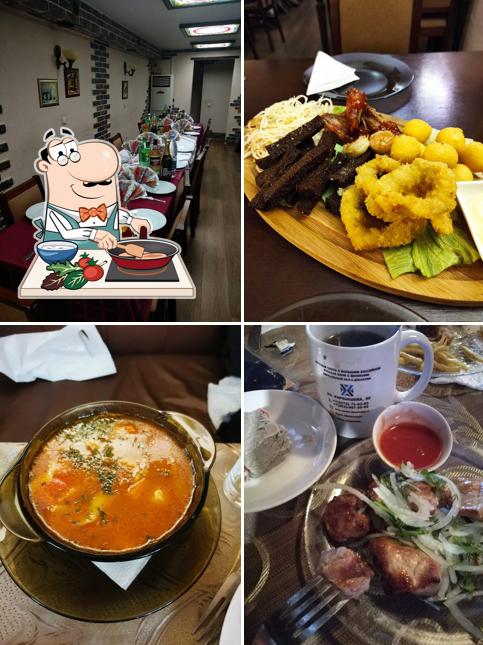 Курица с соусом карри в "Хижине"