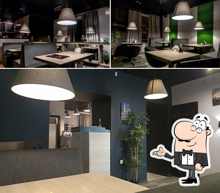 Посмотрите на внутренний интерьер "Friends Фудж суши"