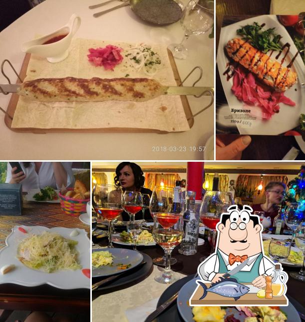 Лосось гриль в "Луанже Кафе Тифлисе"