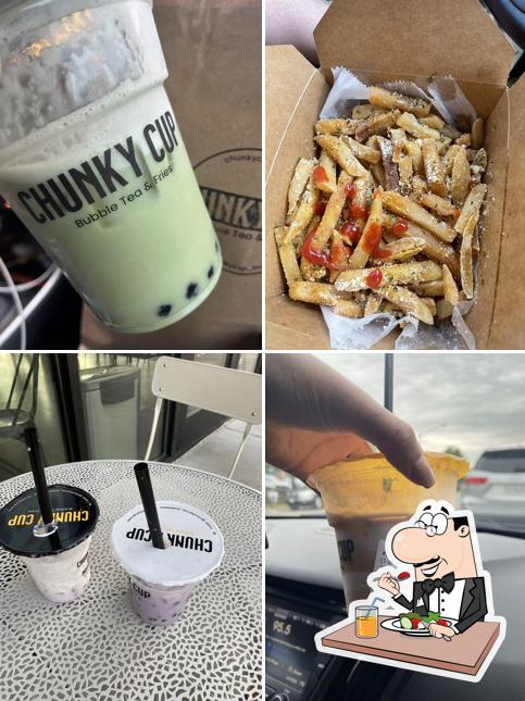 Chunky Cup Bubble Tea and Fries