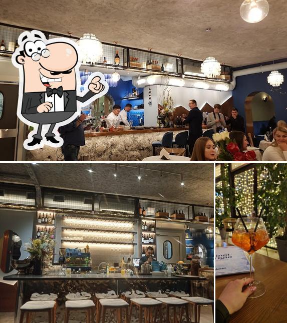 Посмотрите на внутренний интерьер "Pinot Grigio Вина и Моря"