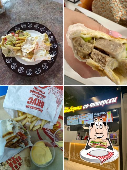 Клубные сэндвичи в "Шаверма по-питерски"