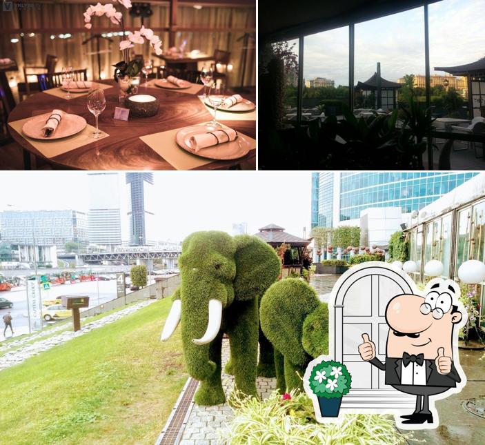 Помимо прочего, в Бамбук.Бар есть внешнее оформление и столики