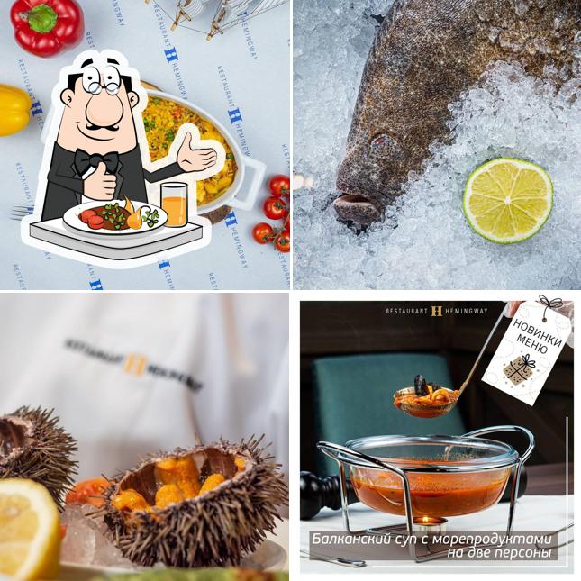 Еда в "Ресторане Хемингуэй"