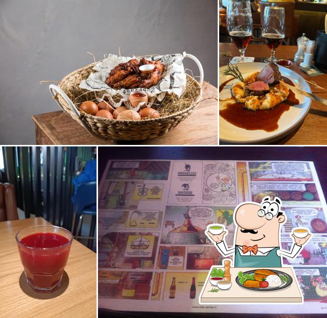 Еда в "Бельгийском Гастрономическом Пабе Брюгге"