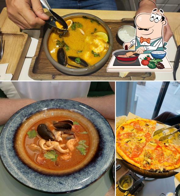 Курица с соусом карри в "Ресторане del Mar"