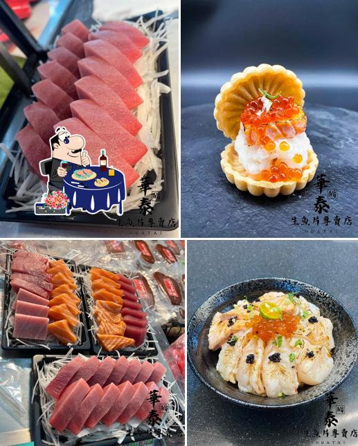 華泰生魚片｜065號攤位｜華僑市場｜生魚片｜黑鮪魚｜丼飯｜壽司｜烏魚子｜東港美食｜