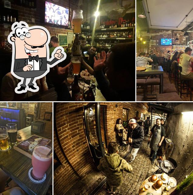 Посмотрите на внутренний интерьер "Норы бар крафтового пива"