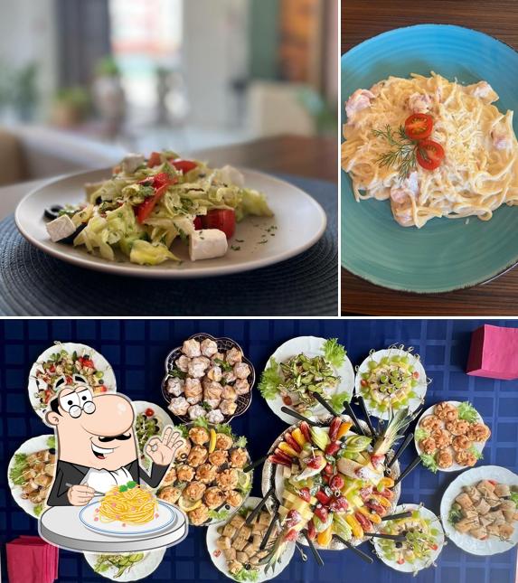 Паста карбонара в "Чай да кофе"