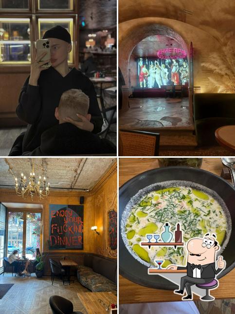 Посмотрите на внутренний интерьер "Butcher & Banker"