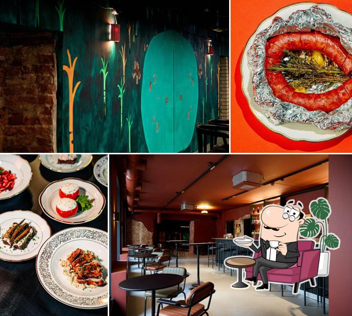 Посмотрите на внутренний интерьер "Шашлычка"