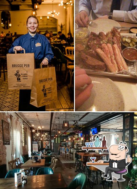 Посмотрите на внутренний интерьер "Brugge Pub"