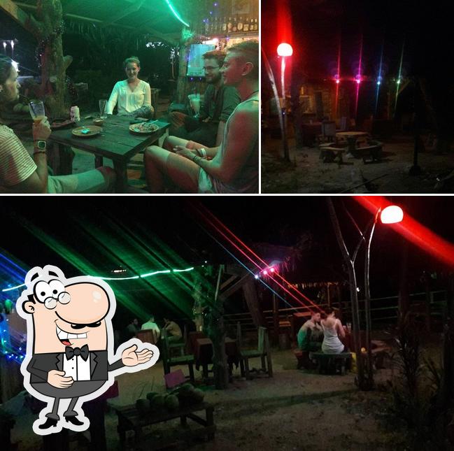 Bamboo bar and restaurant.