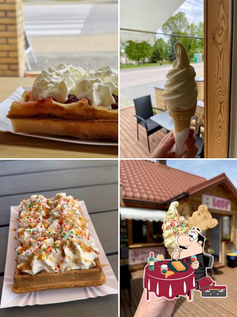 Lodziarnia Wisienka lody włoskie i gałkowe, GOFRY, Kawa, Shake'i, Lemoniada