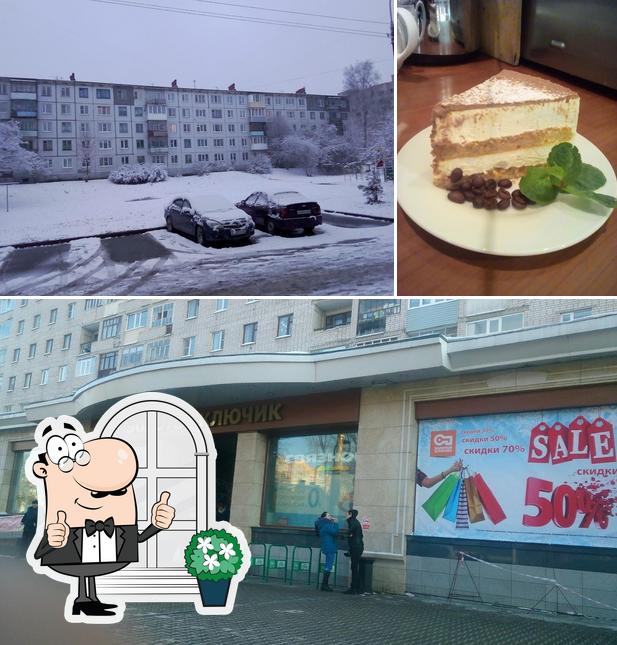 Внешнее оформление и десерты в Золотой ключик продукты