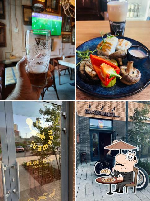 Изображение, на котором видны внешнее оформление и еда в Он пришел…