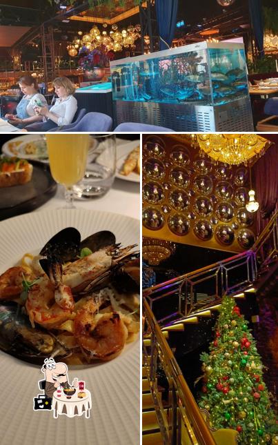 Еда и внутреннее оформление - все это можно увидеть на этом изображении из Студия 64