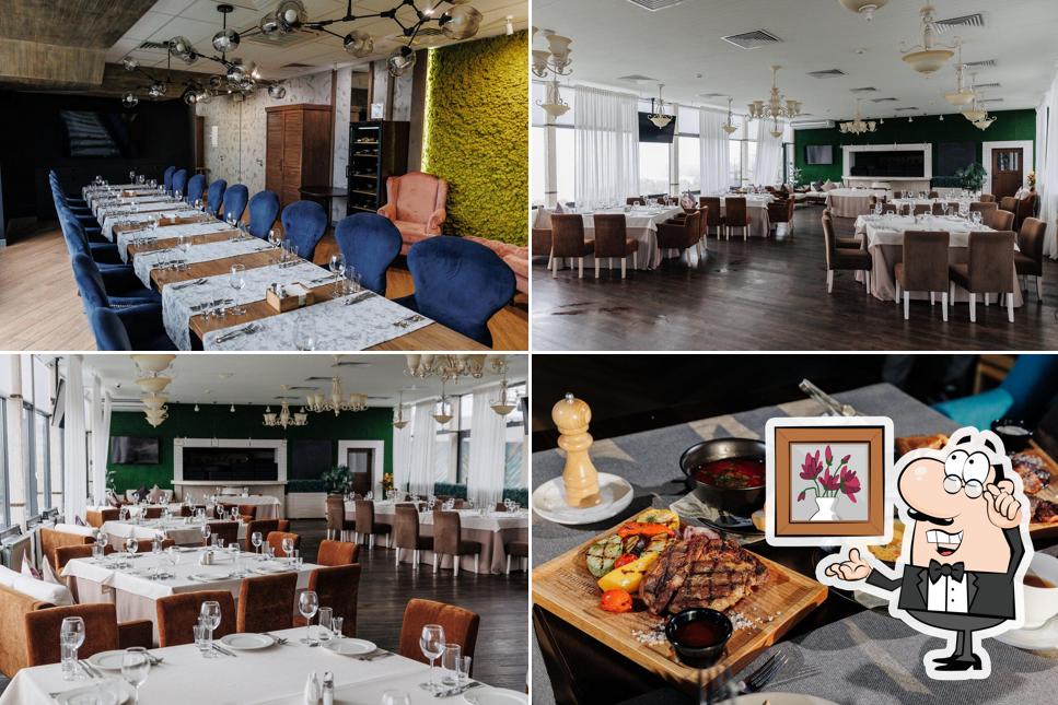 Посмотрите на внутренний интерьер "Стейк-Хауса Panorama"