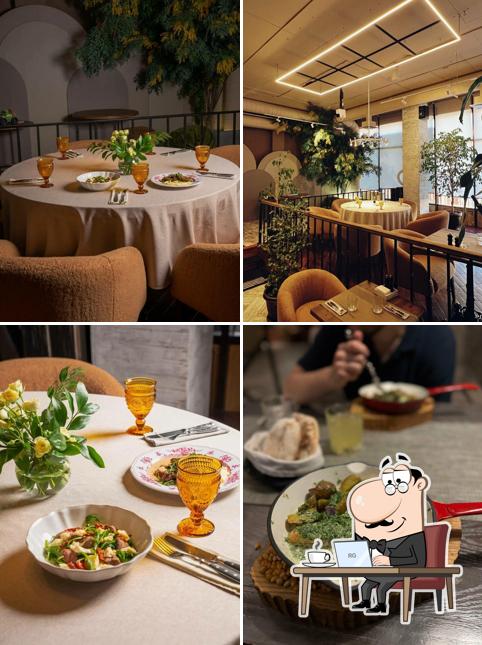 Посмотрите на внутренний интерьер "Ресторана Города- Огорода"