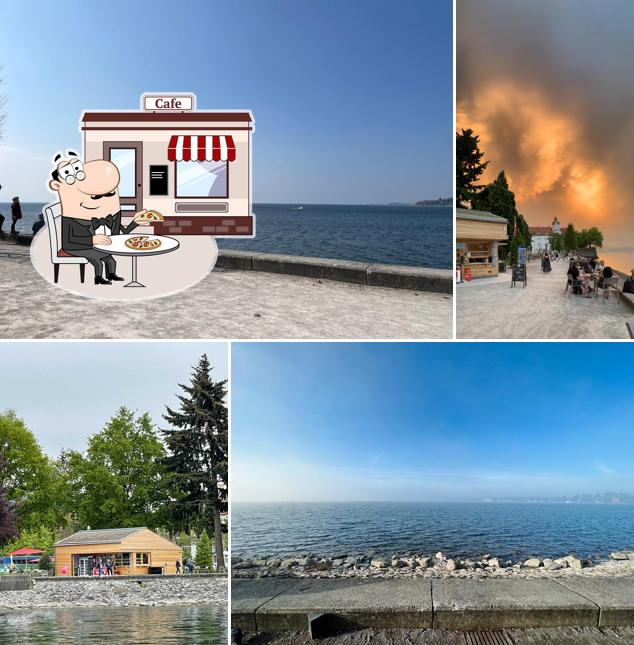 Café hintere Insel