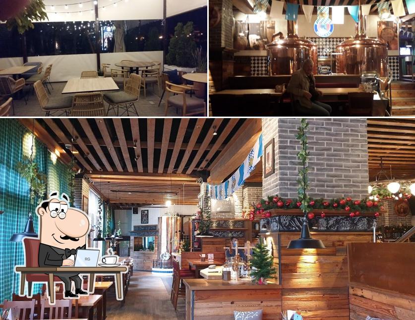 Интерьер "Пивного ресторана Paulaner"