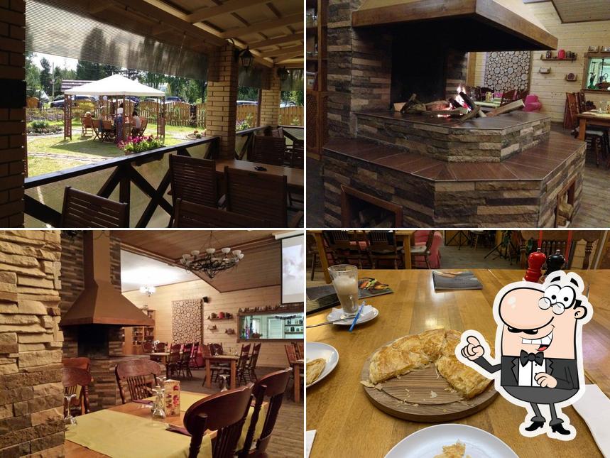 Посмотрите на внутренний интерьер "Ресторана "Дача""