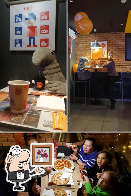 Посмотрите на внутренний интерьер "Додо Пицца"