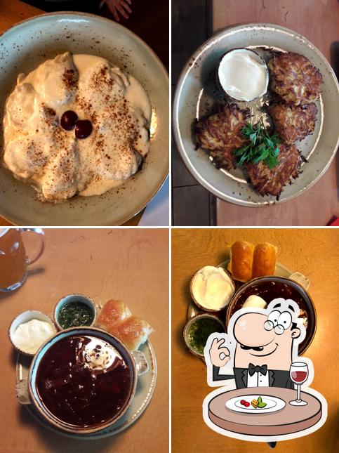 Борщ и сало