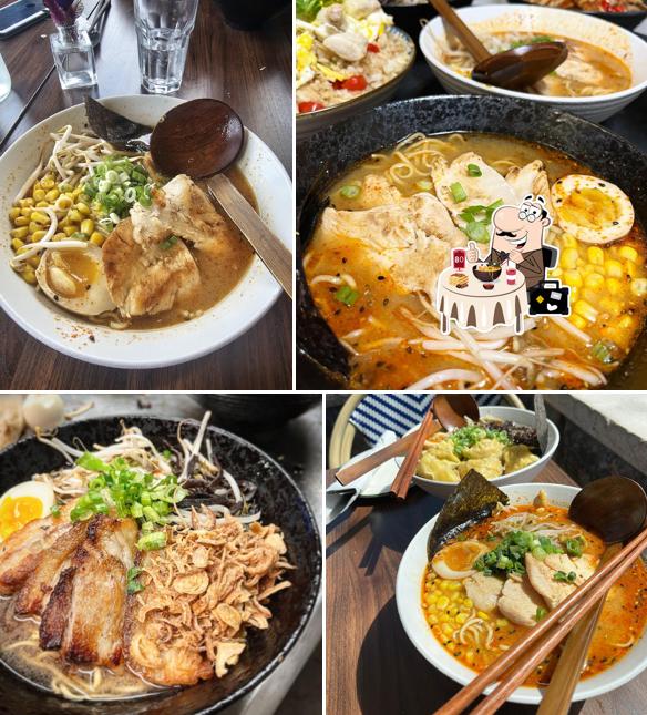 Wooden Ladle Ramen and Rice Bowl