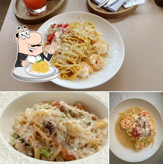 Паста карбонара в "Hands Bistro"