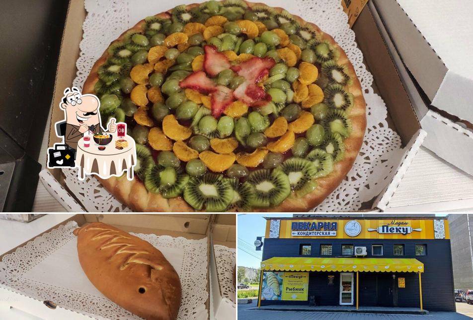 Фотография, на которой видны еда и внешнее оформление в Мадам Пекут