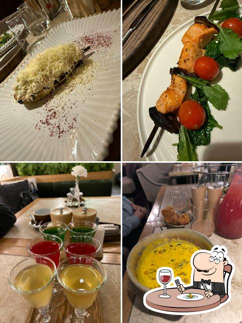 Еда в "кафе One Гоги"