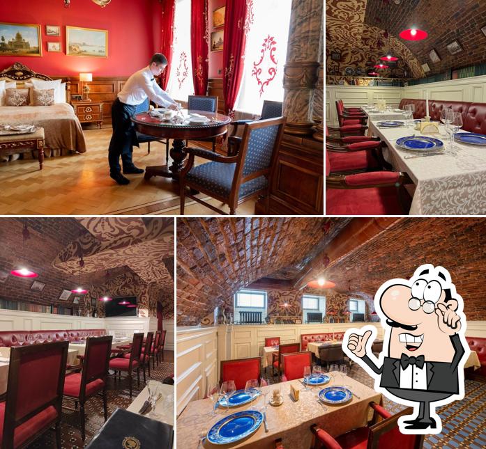 Посмотрите на внутренний интерьер "Марии Карлотта в отеле Дворец Трезини"