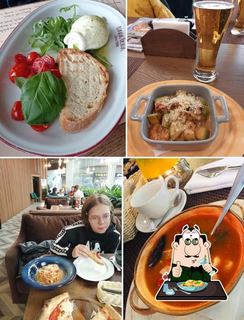 Еда в "Мама Рома"