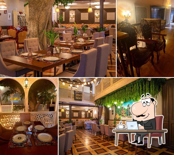 Посмотрите на внутренний интерьер "Генацвале"