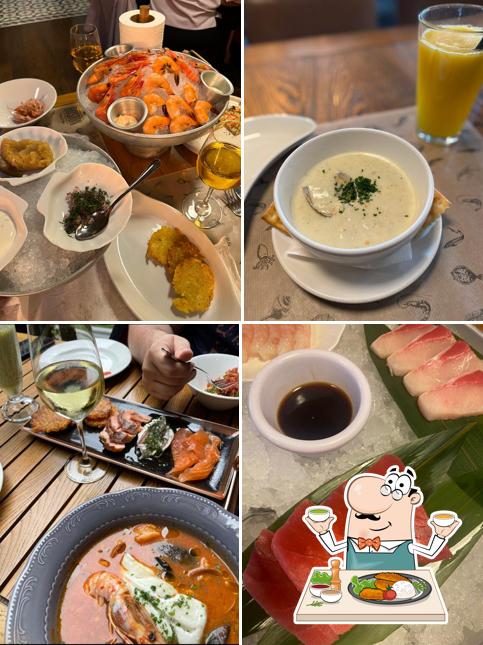 Еда в "Ресторане Boston Seafood & Bar"