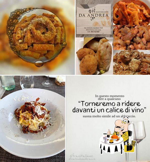 Изображение, на котором видны еда и напитки в Da Andrea