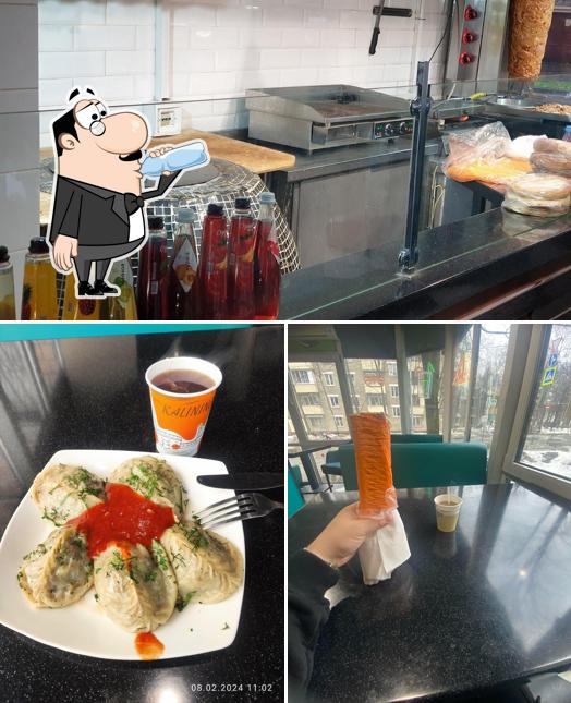 Напитки и еда - все это можно увидеть на этом снимке из Донер Хаус