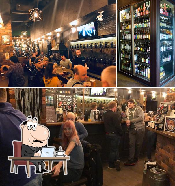 Внутреннее оформление и барная стойка в Пивотека 465