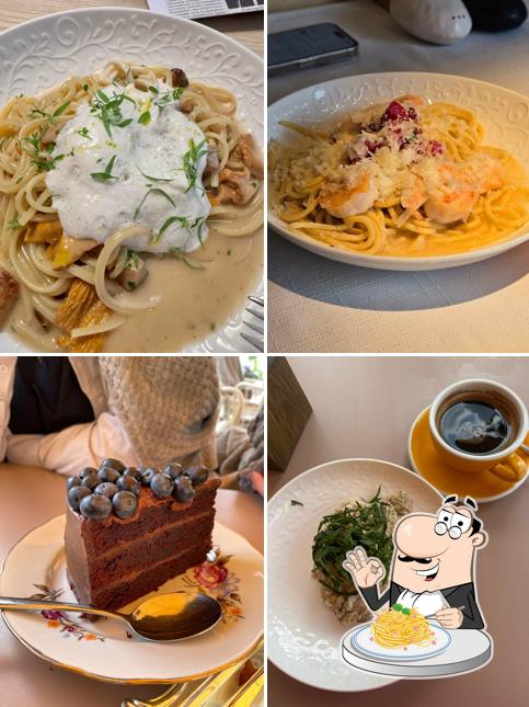 Паста карбонара в "Hands Bistro"