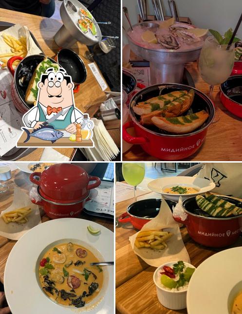 Лосось гриль в "Мидийное место"