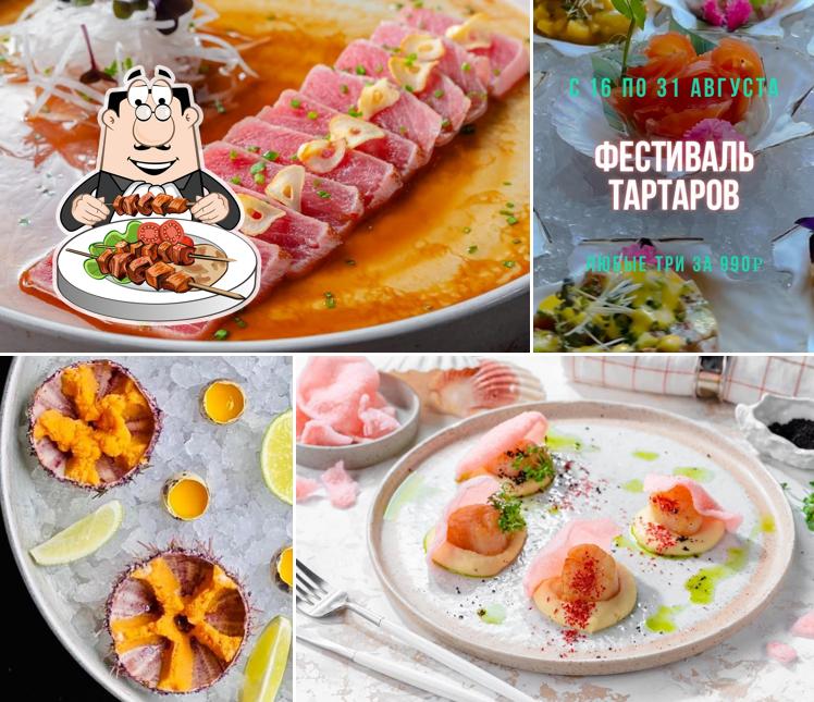 Еда в "Рыбном базаре"