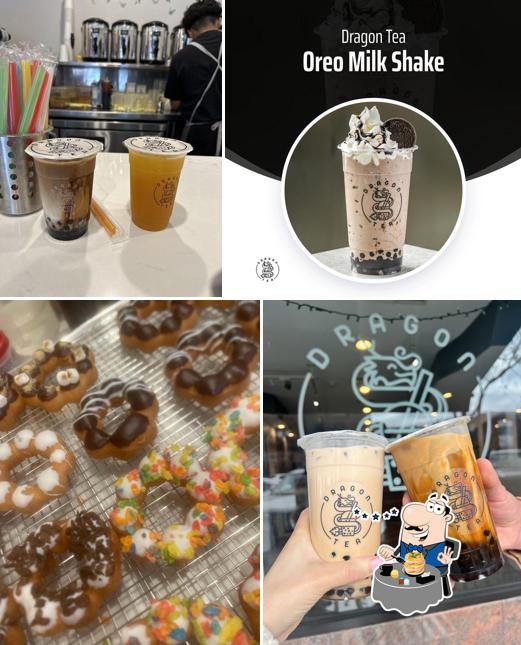 Dragon Tea & Mochi Donut