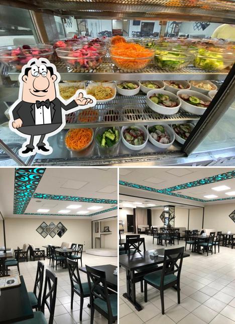 Внутреннее оформление и еда - все это можно увидеть на этой фотографии из Гурман