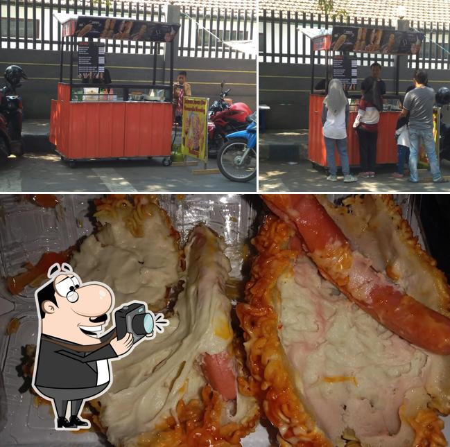 Mozarella corn dog dan hottang