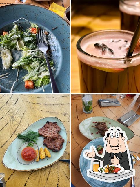 Еда в "Чайхоне Хлопок"