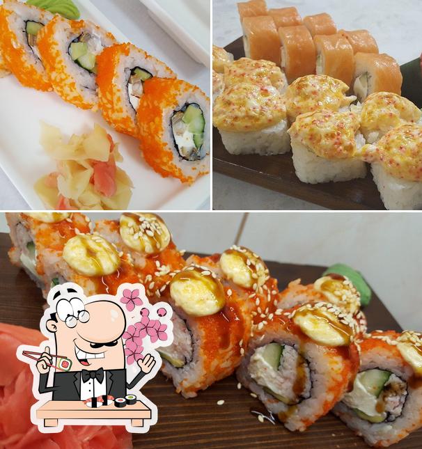 Закажите разные виды суши