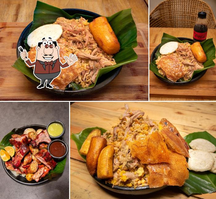 Legado Cocina Colombiana Bello - Lechona y carne a llanera